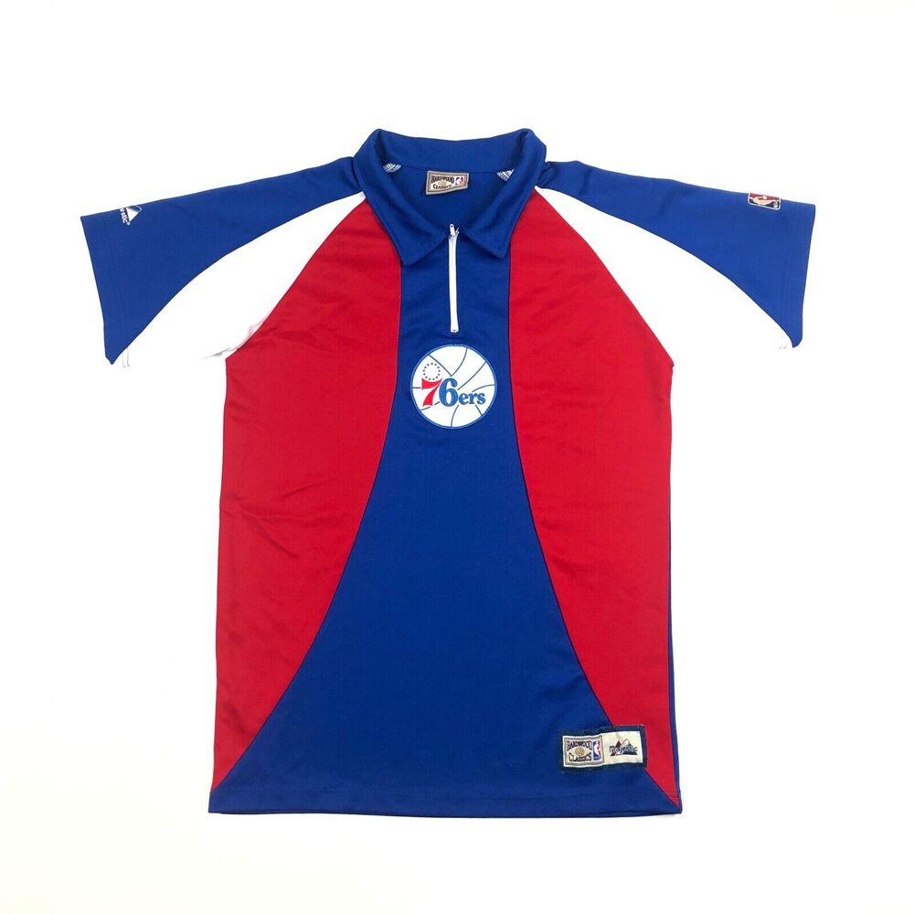 NBA Philadelphia 76ers Hardwood Classics Warm Up Jersey Size Large L B3